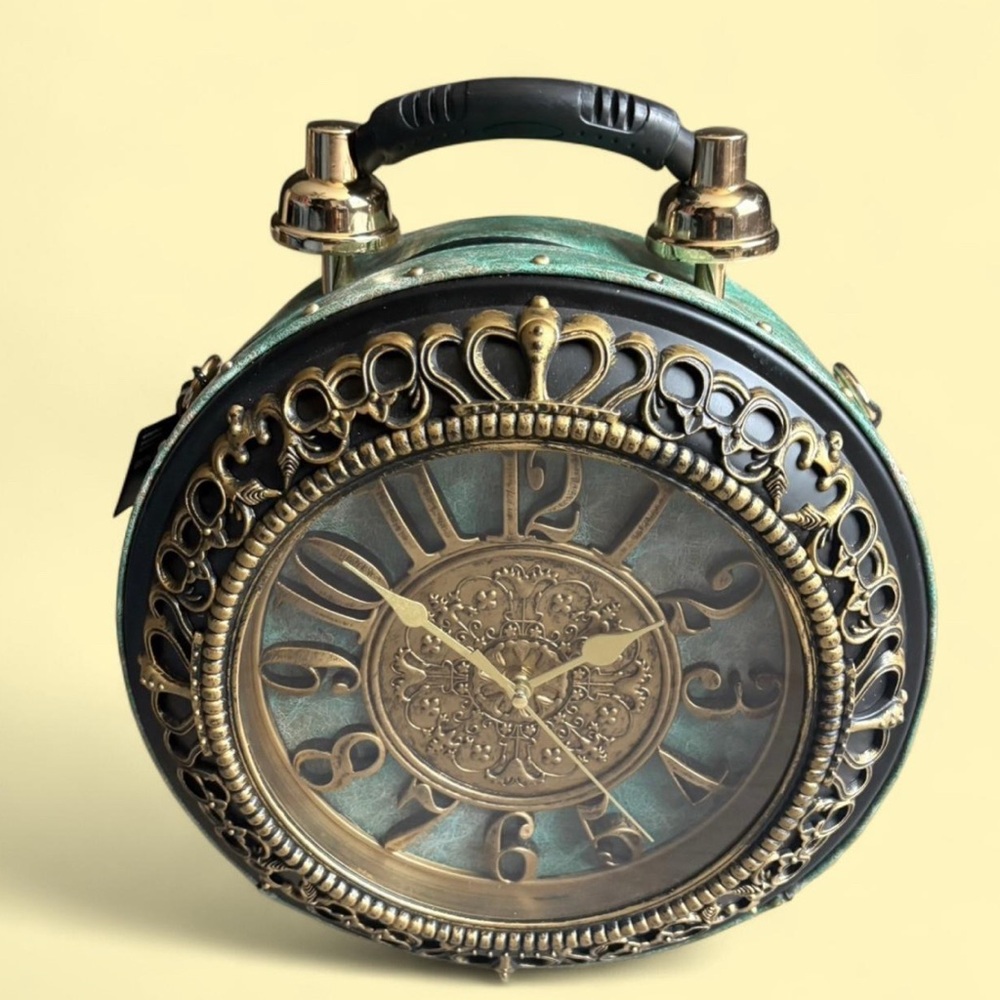 Diophy vintage clock handbag